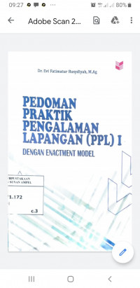 Pedoman Praktik Pengalaman Lapangan (PPL) I Dengan Enactment Model