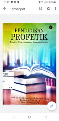 Image of Pendidikan Profetik : Aktualisasi dan Internalisasi dalam Pembentukan Karakter