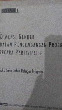 Dimensi Gender dalam Pengembangan Program Secara Partisipatif